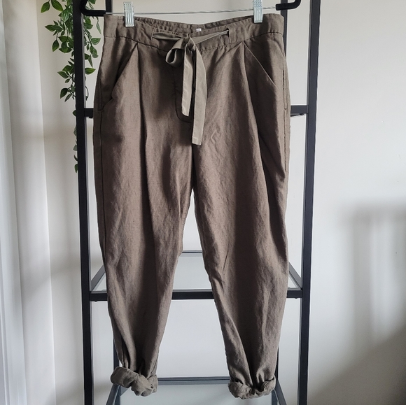 Aritzia | Wilfred Linen Allant Cropped Pants - Picture 1 of 8